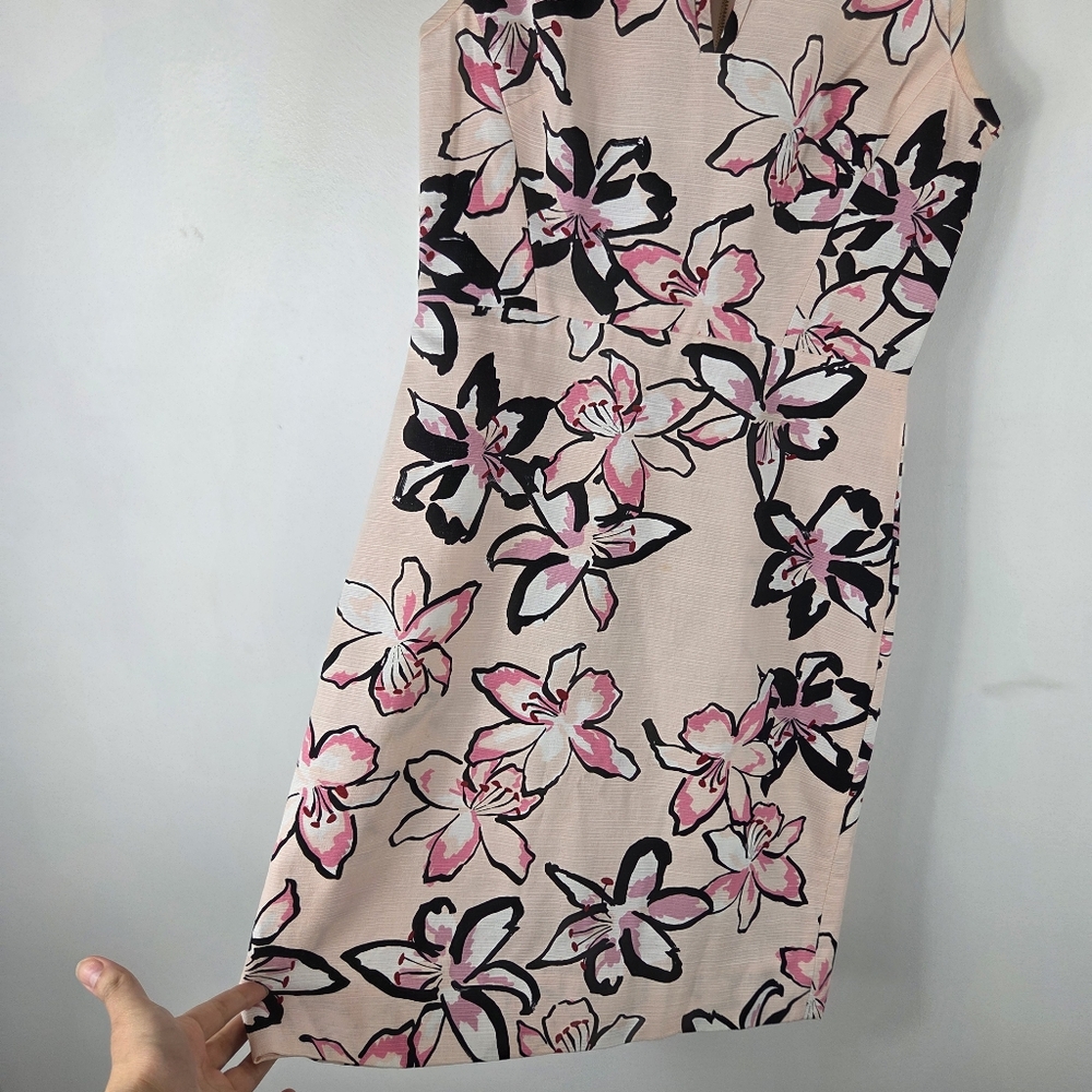 Lilly Pulitzer Tiger Lilly Floral Print Sleeveless Textured Mini Sheath Dress - Picture 4 of 13